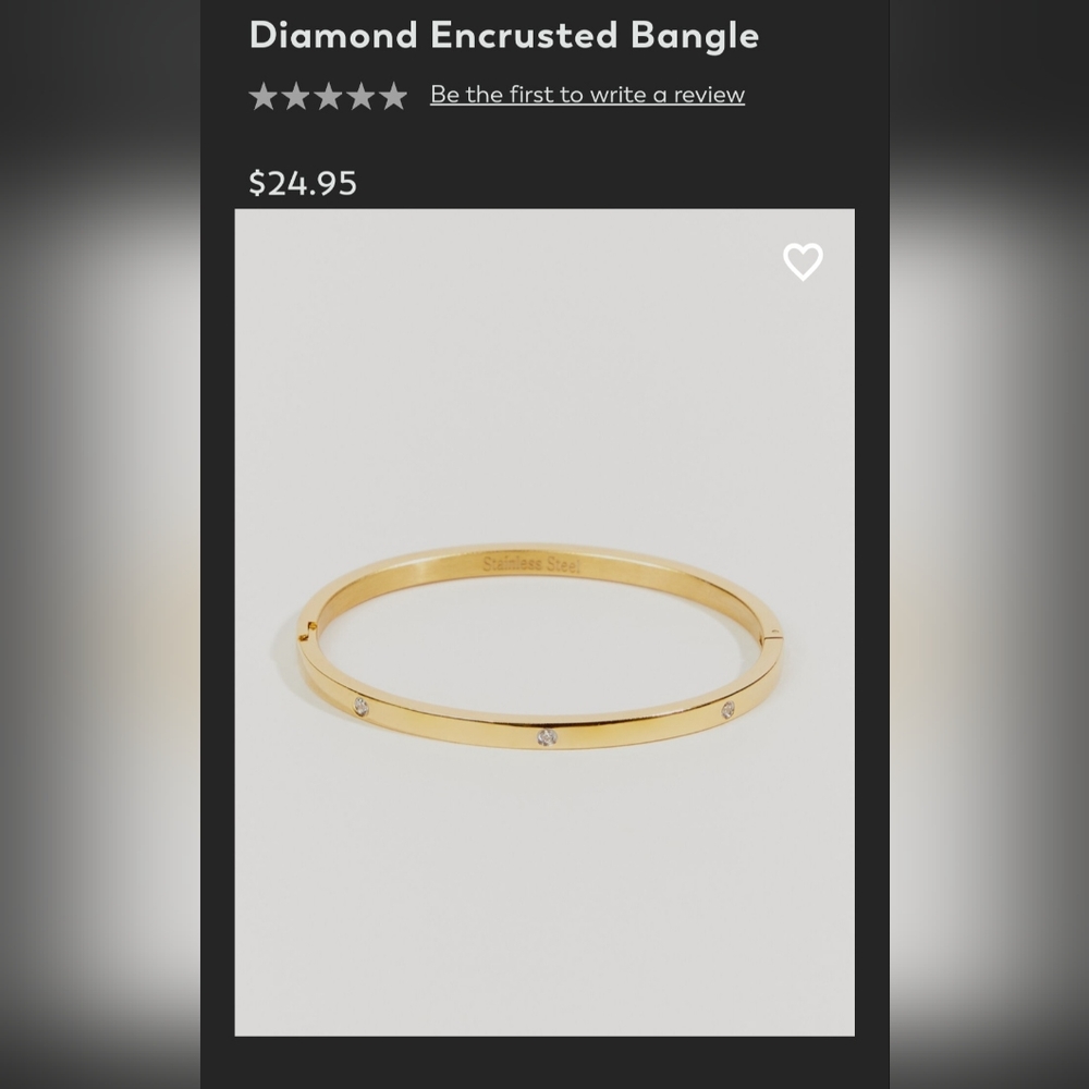 Diamond encrusted bangle